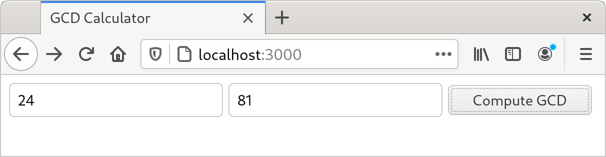 图 2-1：计算最大公约数的网页